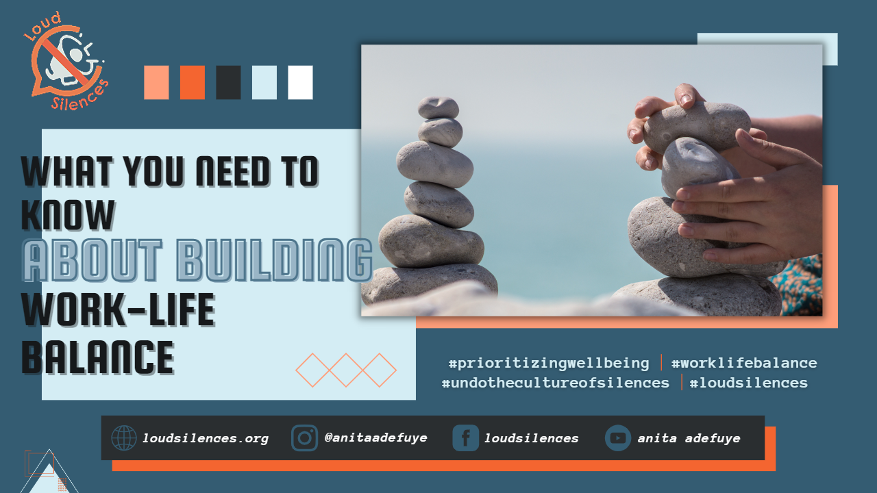 Blog cover design to give visual of building work-life balance